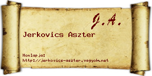 Jerkovics Aszter névjegykártya
